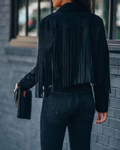 Load image into Gallery viewer, Suede fringe jacket
